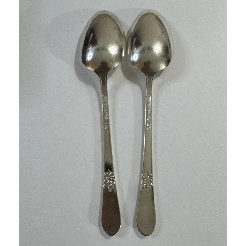 2 Vintage Serving Spoons - Rogers Bros 1847 Adoration IS